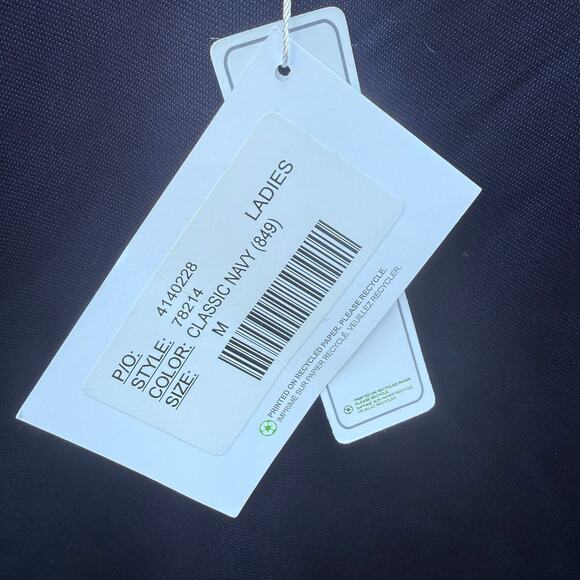 North End Sports Womens M 1/4 Zip Pullover Moisture Wicking Navy NWT Style 78214 - Picture 4 of 5